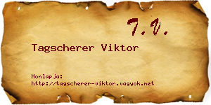 Tagscherer Viktor névjegykártya